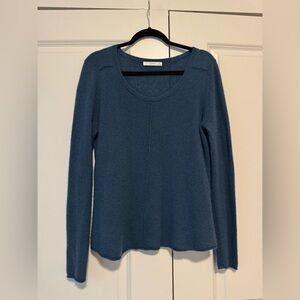 Subtle Luxury Teal Crew Neck Cashmere Sweater Sz M/L